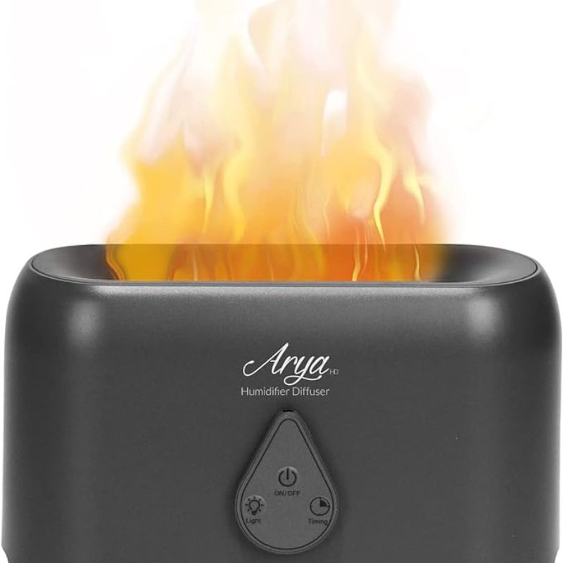 Arya HD Cosmo - Diffusore ad ultrasuoni di oli essenziali con effetto luminoso a fiamma
